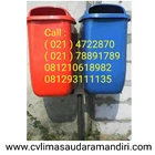 Tempat Sampah Pilah 2 Bentuk Oval Bahan Fiber & HDPE Plastik Kapasitas 50 Liter Kualitas Premium 1