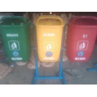 Trash Can 3 Types Oval Fiberglass Material HDPE Plastic 50 liters 9