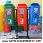 Trash Can 3 Types Oval Fiberglass Material HDPE Plastic 50 liters 1