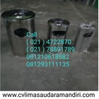 Standing Ashtray / Tempat Sampah Asbak Bulat Ukuran 30 x 65 cm Kualitas Premium 2
