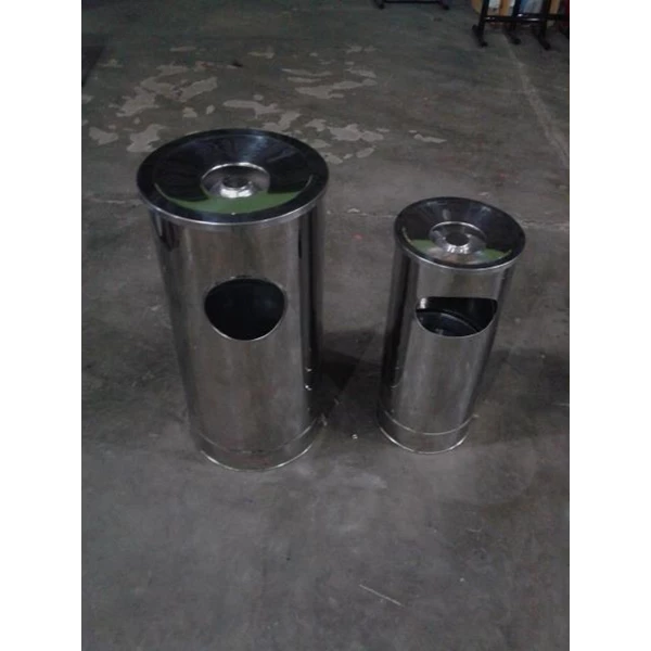 Standing Ashtray / Tempat Sampah Asbak Bulat Ukuran 30 x 65 cm Kualitas Premium