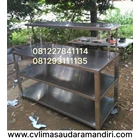 Meja Bahan Stainless Steel Kualitas Premium 1