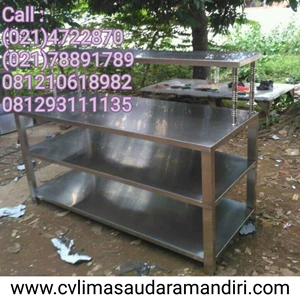 Meja Bahan Stainless Steel Kualitas Premium
